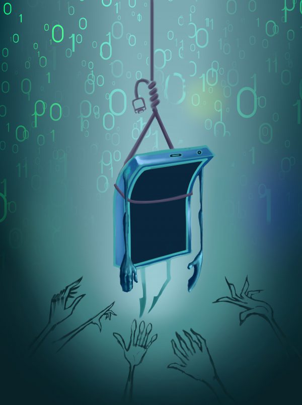 خودکشی یک تلفن همراه